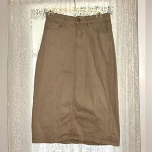 Beige Inherit midi length skirt